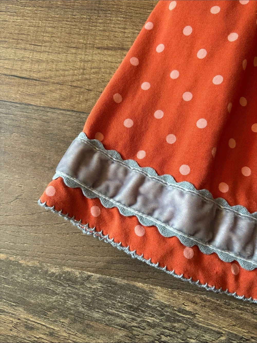 Matilda Jane Orange Blue Polka Dot Dress size 6